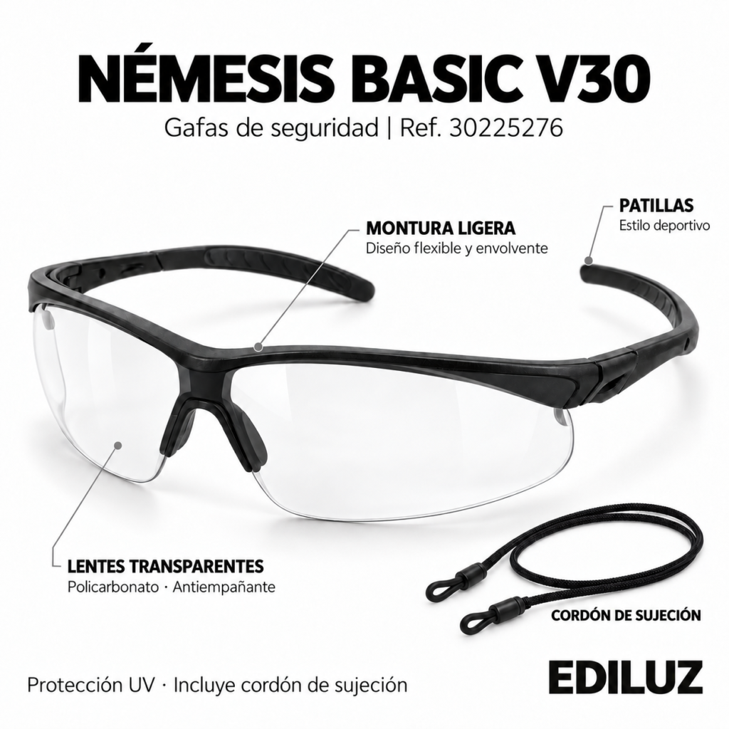 GAFAS NÉMESIS BASIC V30 CLARAS — REF. 30225276